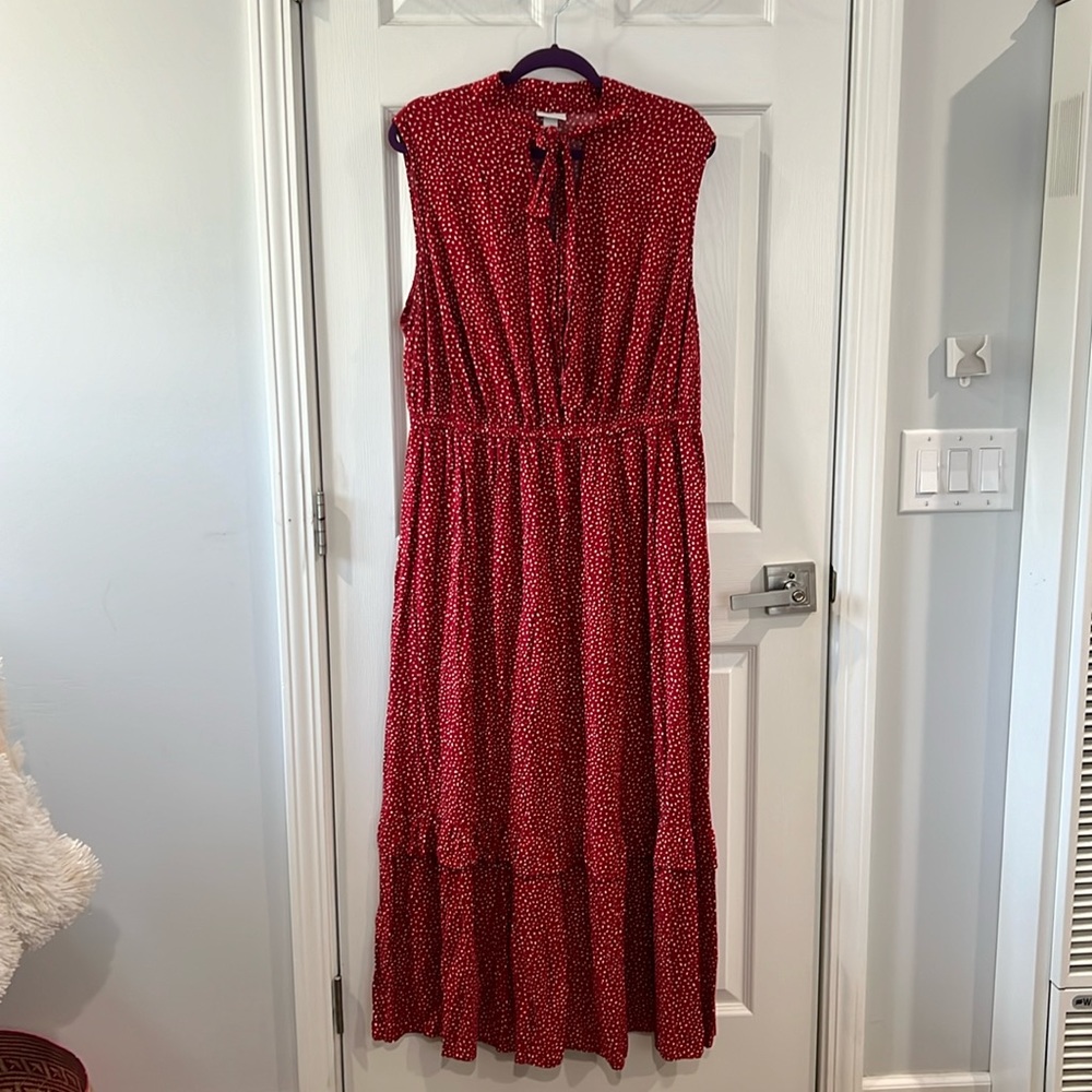 AVA & VIV Size 1 Red Maxi Dress